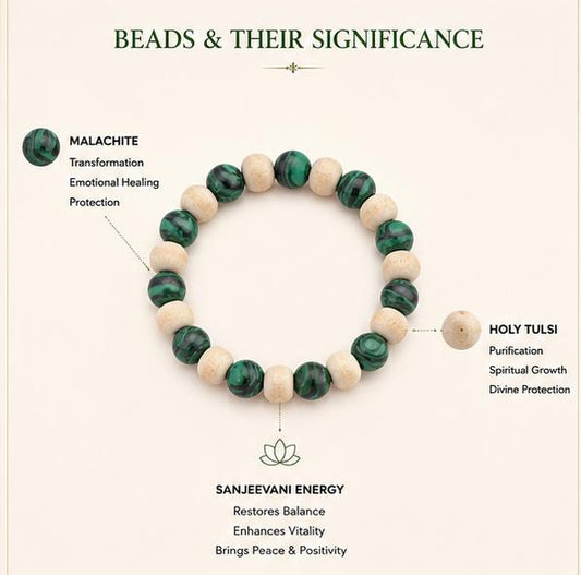 MALACHITE & HOLY TULSI - SANJEEVANI SUTRA