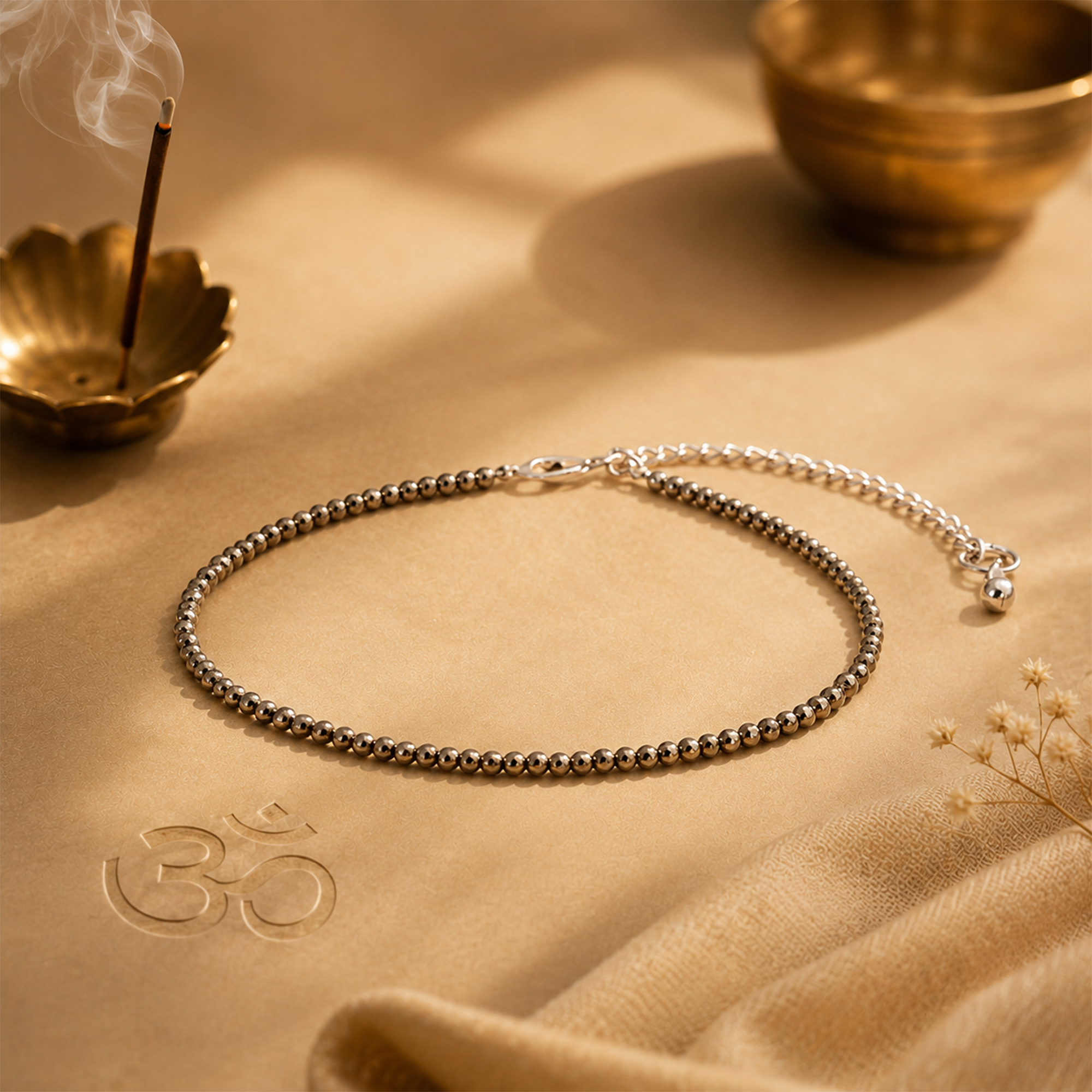 Raw Pyrite Anklet (Lab Certified)