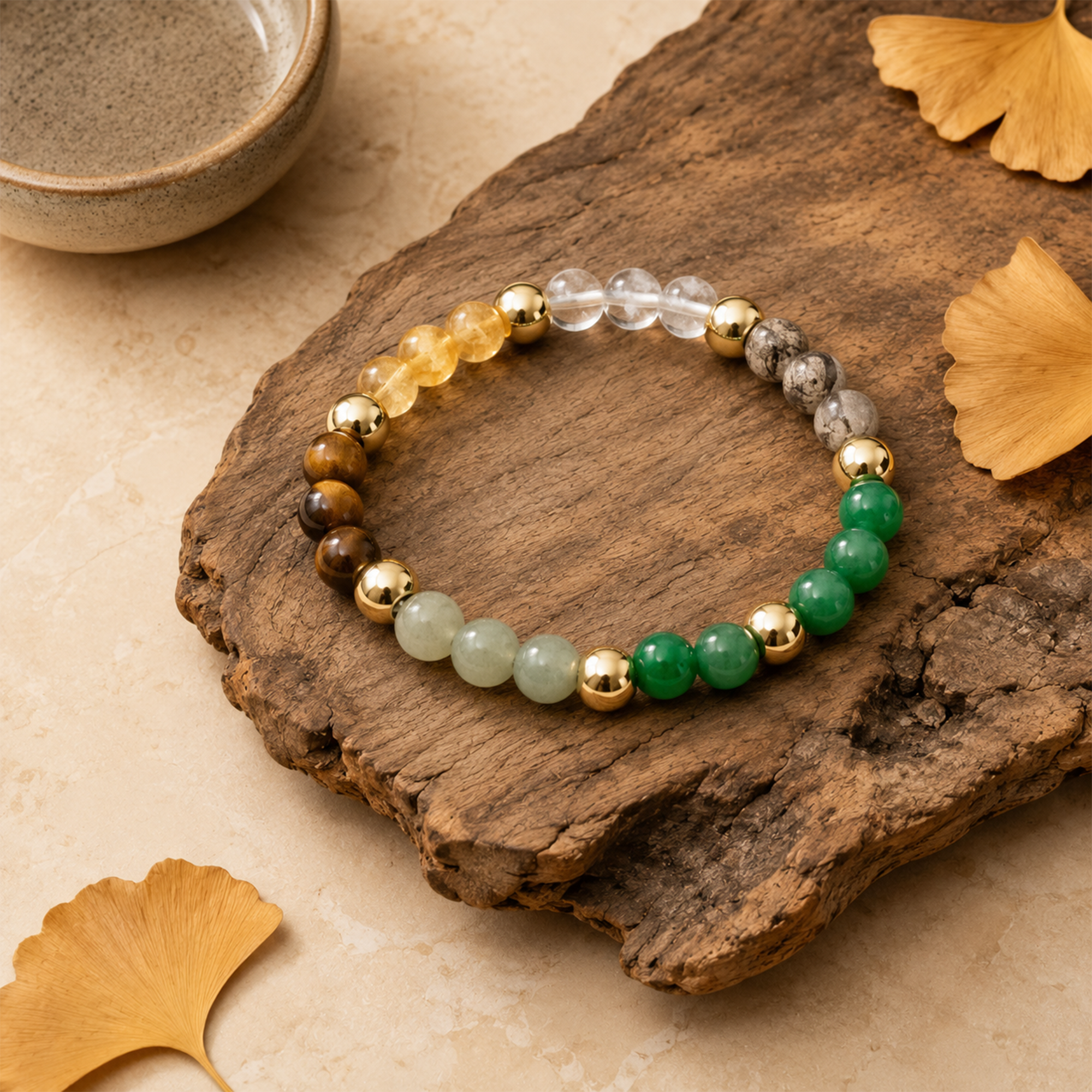 Dhan Yog Bracelet With Free Raw Selenite Plate