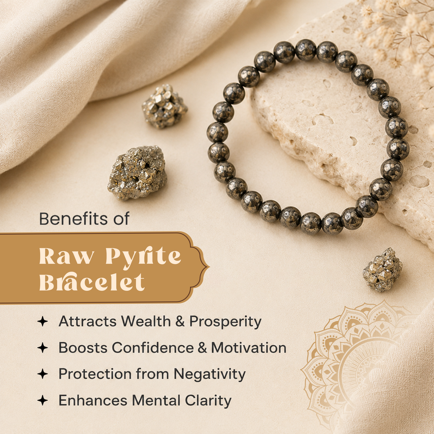 Raw Pyrite Bracelet (Lab Certified)