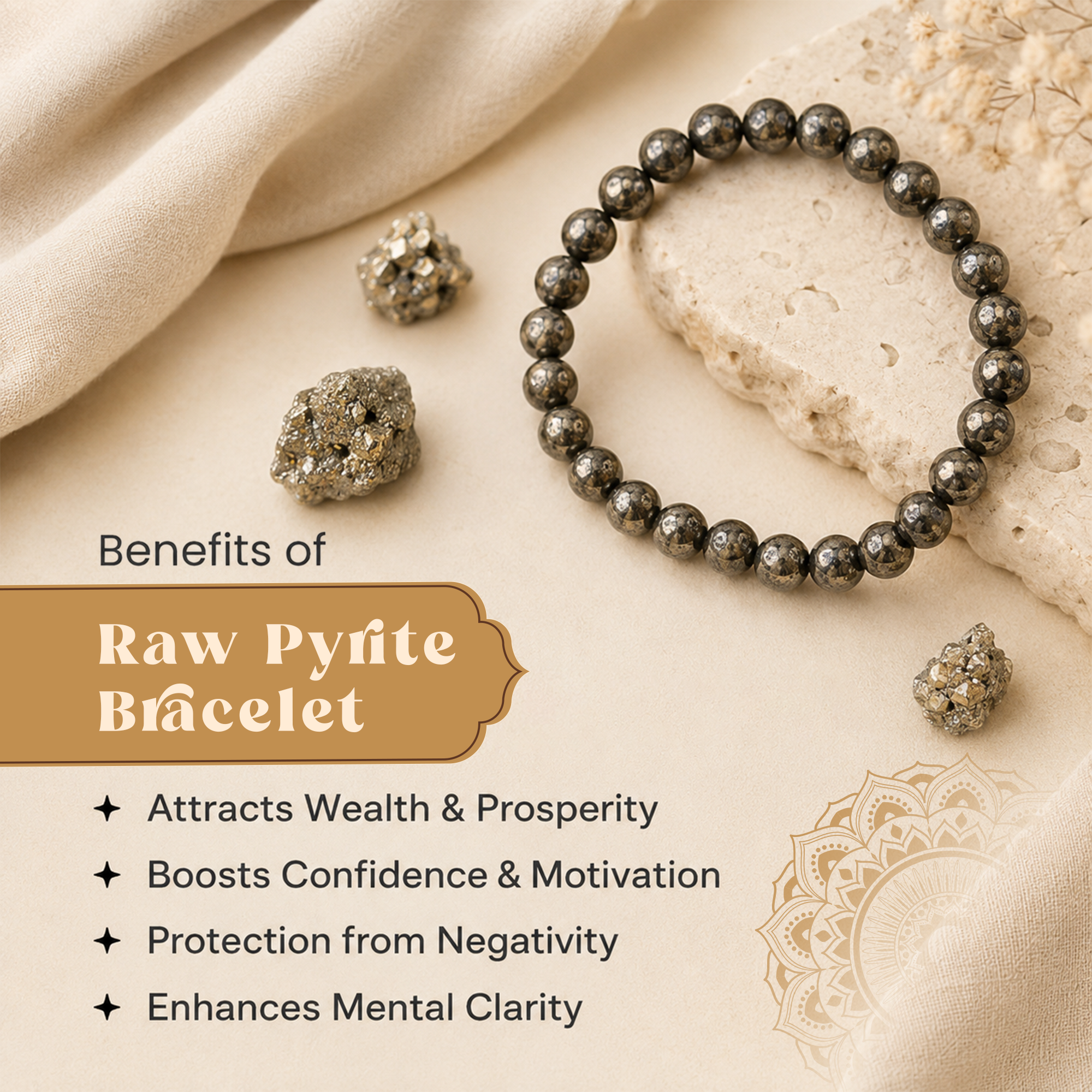 Raw Pyrite Bracelet (Lab Certified)