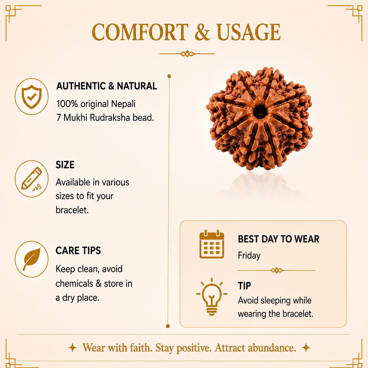 7 MUKHI NEPALI RUDRAKSHA BEAD