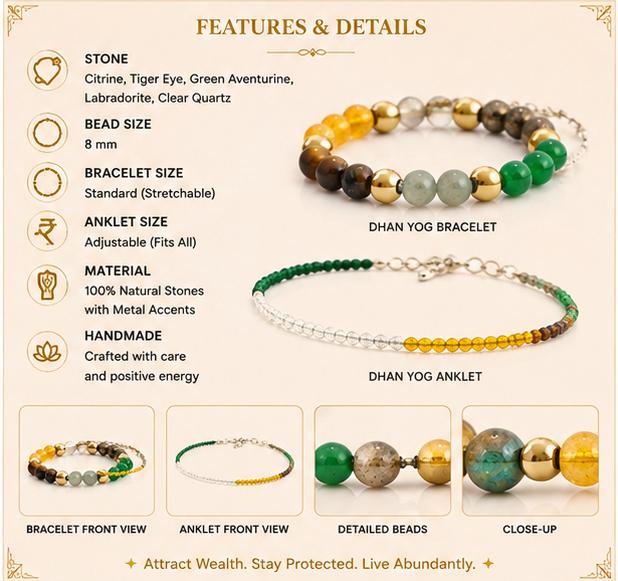DHAN YOG BRACELET WITH ANKLET {COMBO}