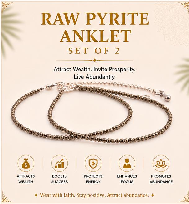 RAW PYRITE ANKLET {COMBO}