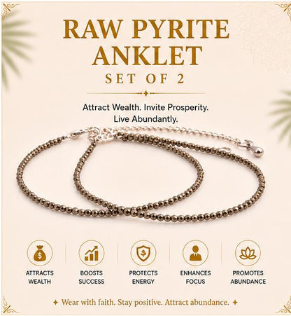 RAW PYRITE ANKLET {COMBO}