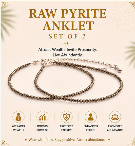RAW PYRITE ANKLET {COMBO}