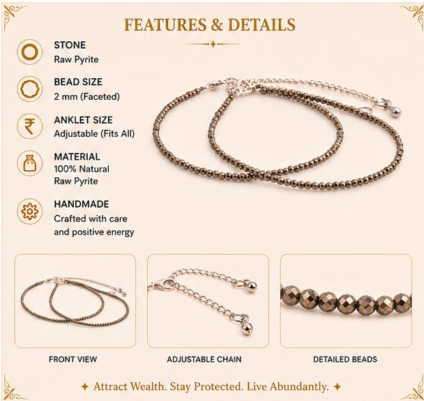 RAW PYRITE ANKLET {COMBO}
