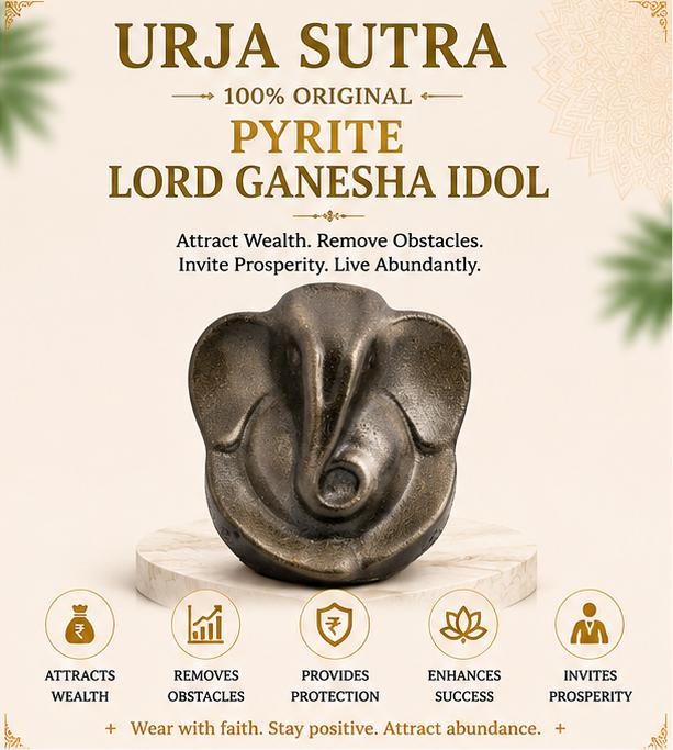 ORIGINAL PYRITE LORD GANESHA IDOL