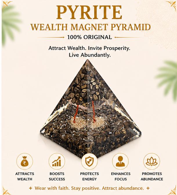 PYRITE WEALTH MAGNET PYRAMID
