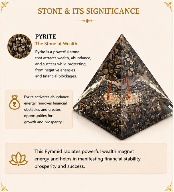 PYRITE WEALTH MAGNET PYRAMID