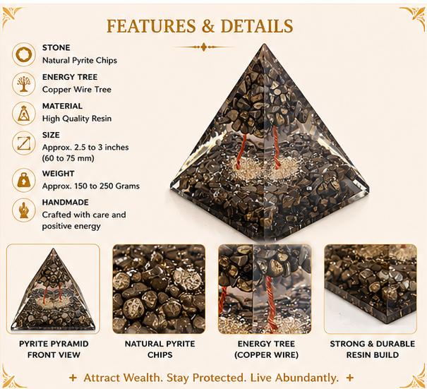 PYRITE WEALTH MAGNET PYRAMID