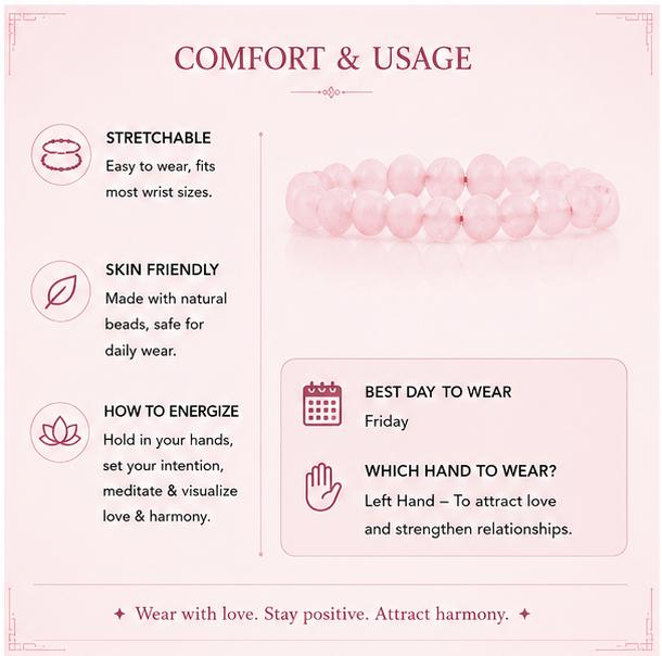 ROSE QUARTZ - LOVE CONNECTION BRACELET