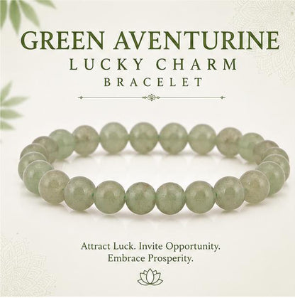 GREEN AVENTURINE - LUCKY CHARM BRACELET