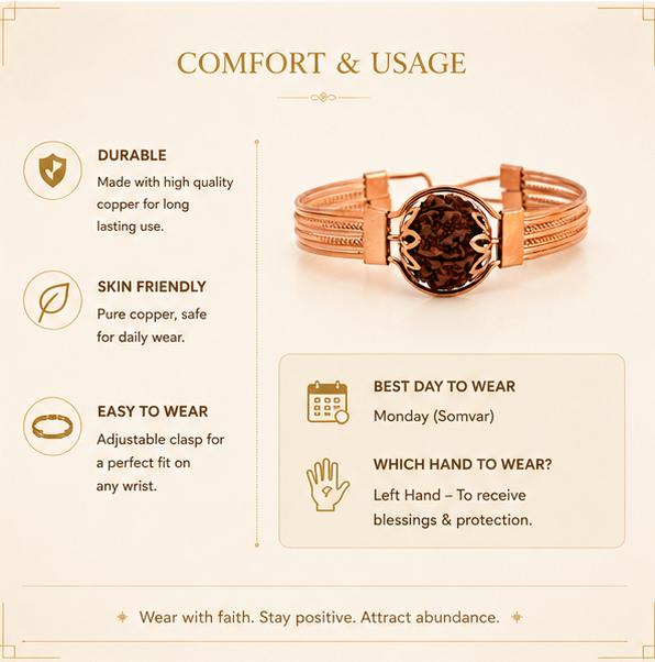 DIVINE RUDRAKSHA COPPER BRACELET