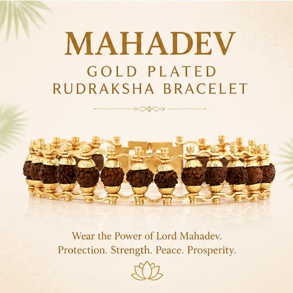MAHADEV GOLD PLATED RUDRAKSHA BRACELET