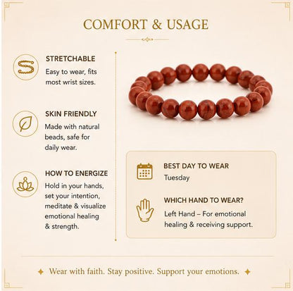 RED JASPER - EMOTIONAL SUPPORT BRACELET