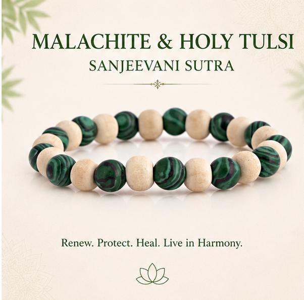MALACHITE & HOLY TULSI - SANJEEVANI SUTRA