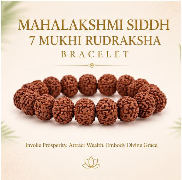 MAHALAKSHMI SIDDH 7 MUKHI RUDRAKSHA BRACELET