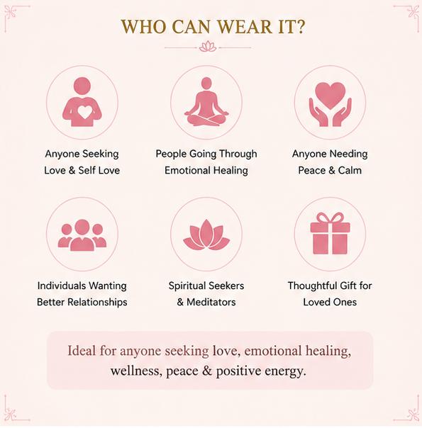 ROSE QUARTZ & HOLY TULSI - LOVE & WELLNESS SUPPORT BRACELET