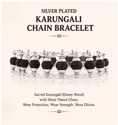 SILVER PLATED KARUNGALI CHAIN BRACELET