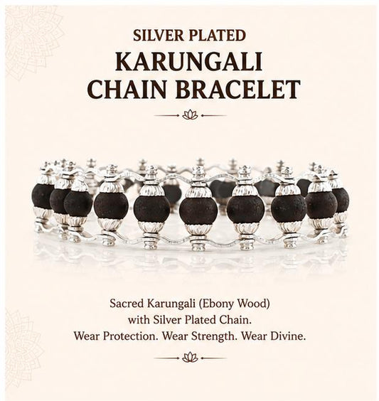 SILVER PLATED KARUNGALI CHAIN BRACELET