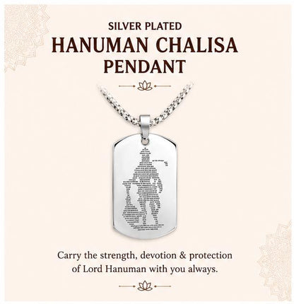 SILVER PLATED HANUMAN CHALISA PENDANT