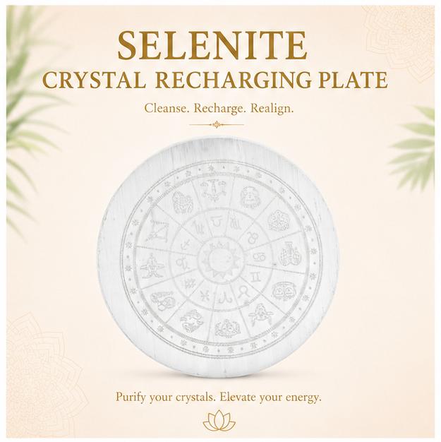 SELENITE CRYSTAL RECHARGING PLATE