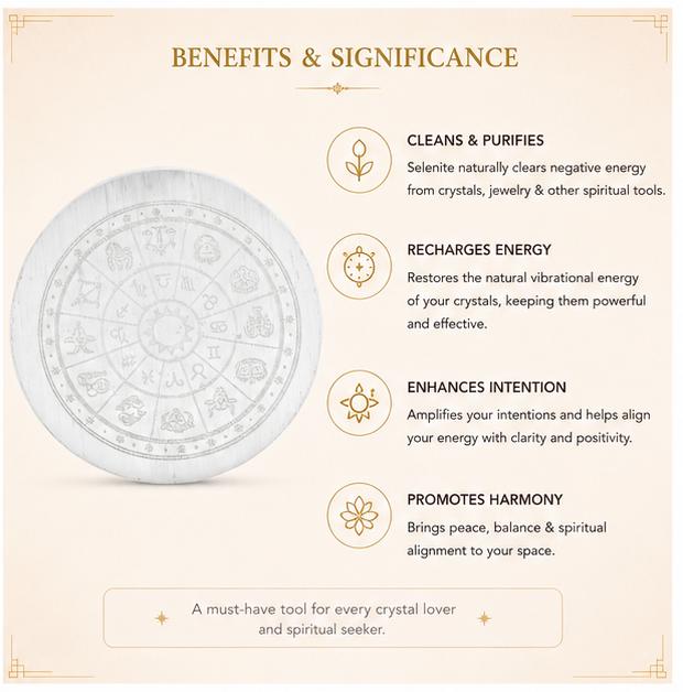 SELENITE CRYSTAL RECHARGING PLATE