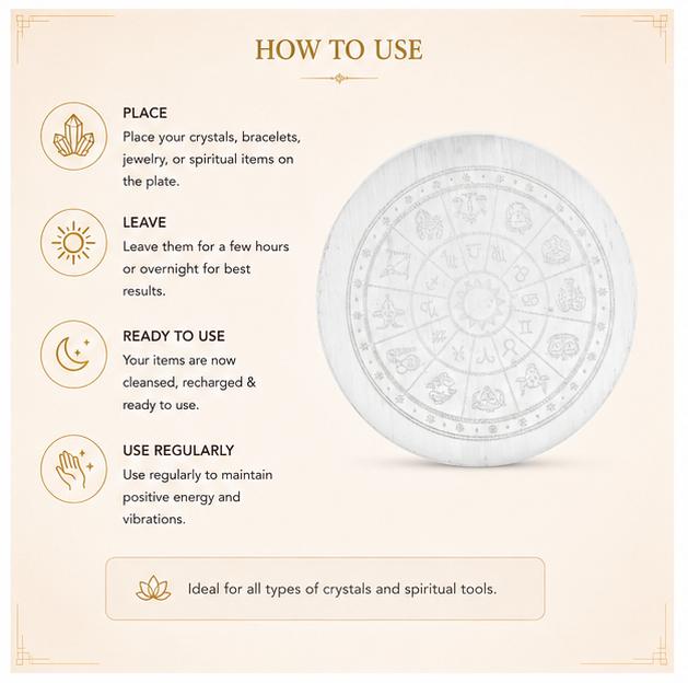 SELENITE CRYSTAL RECHARGING PLATE