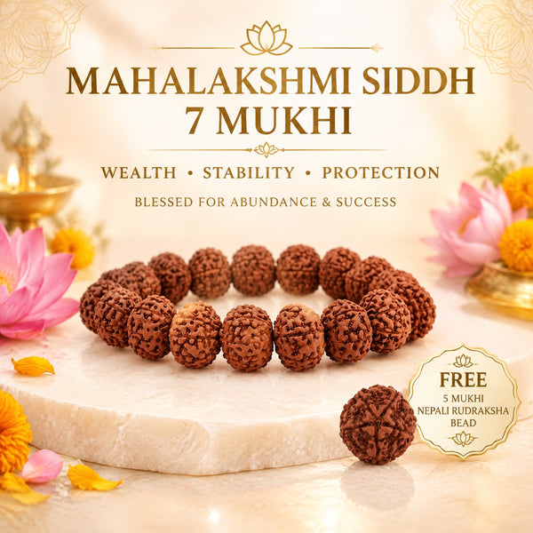 MAHALAKSHMI SIDDH 7 MUKHI RUDRAKSHA BRACELET